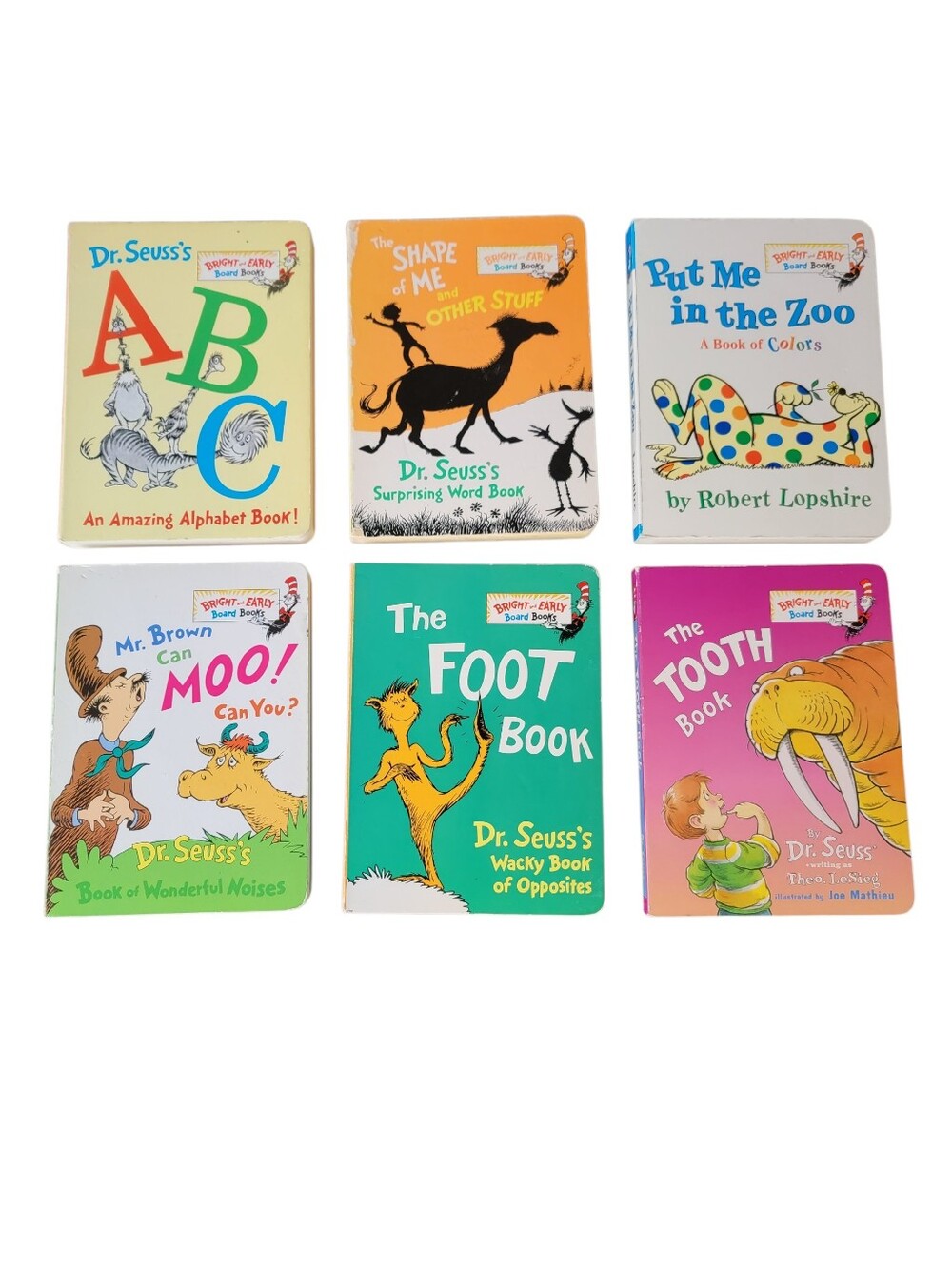 (6) Vintage Dr Seuss Bright and Early Board Books
